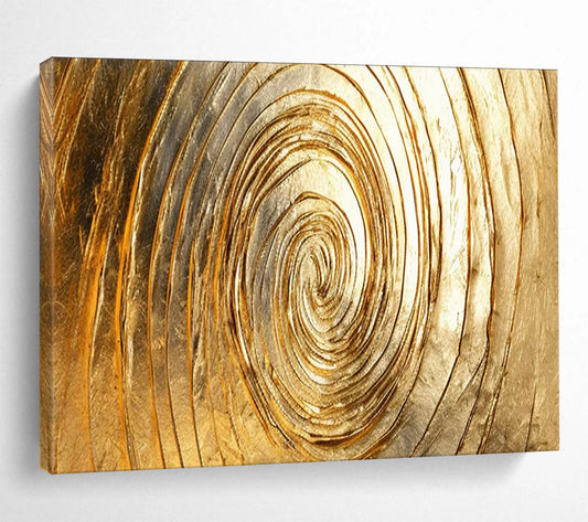 “Golden Spiral Textures” Abstract Textured Painting On Canvas DLZ167