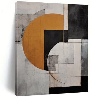 Overlapping Circles & Squares - Geometric Abstract Art CT1207