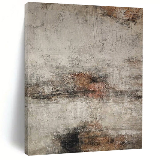 “Gray - Brown Cracked Textures” – Abstract Crackle Art CT0967
