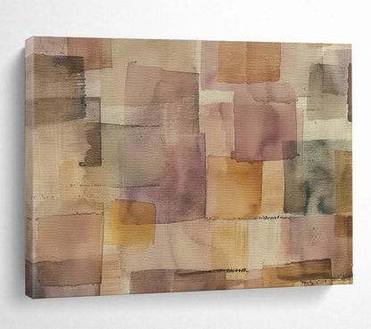 Soft Color Block Abstract “Gentle Harmonious Squares” Painting On Canvas DKH147