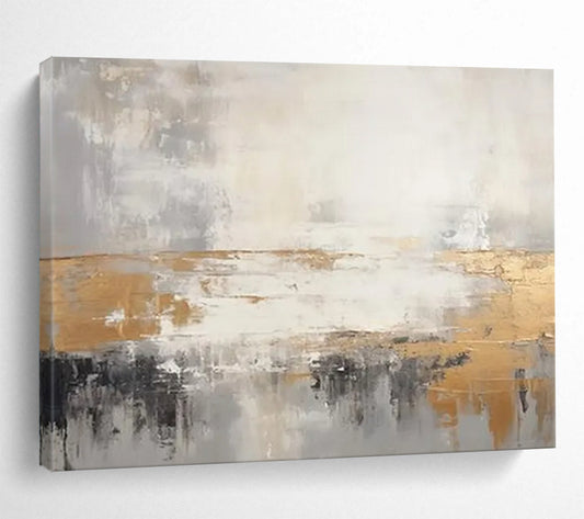 “Gilded Abstract Horizon” Abstract Painting On Canvas DLZ108