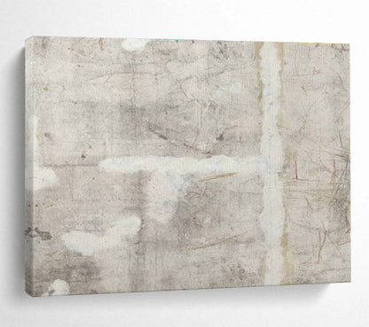 Textured Neutrals Subtle Gray White Abstract Marks Painting On Canvas DKH234