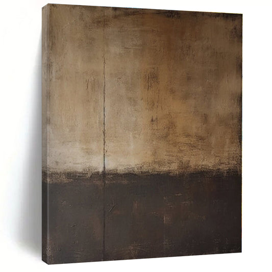 Dual - tone Brown Texture - Abstract Textured Acrylic Painting CT1368