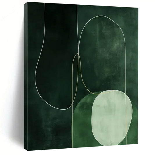 “Green - Toned Abstract” ，Abstract Minimalist Acrylic Art CT0951
