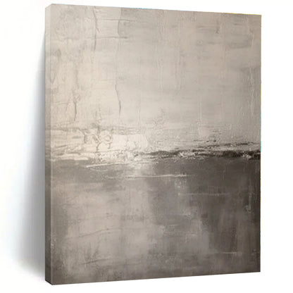 Muted Grey Abstraction - Abstract Minimalist Oil On Canvas CT1331