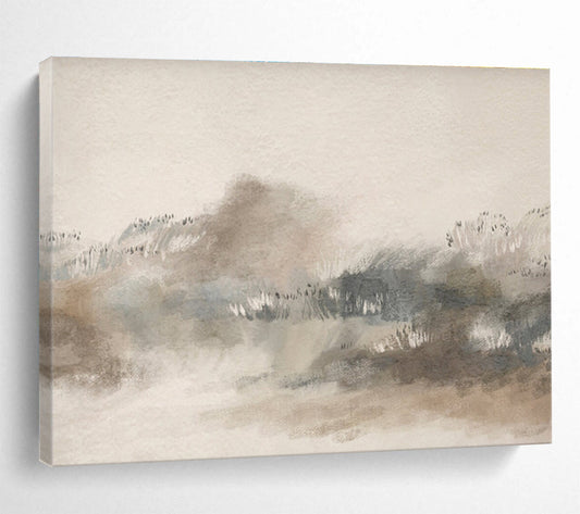 Subtle Landscape Watercolor - like Scene Painting On Canvas DKH244