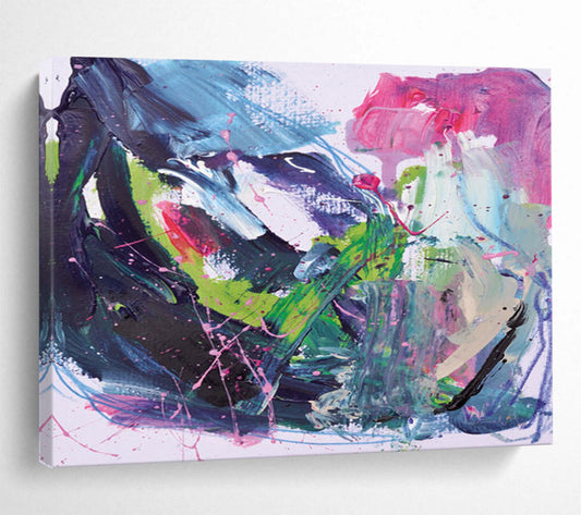 “Vibrant Color Explosion” Abstract Acrylic Painting On Canvas DLZ131