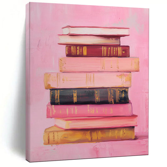 “Stack of Books on Pink” - Classic Still Life CT2017