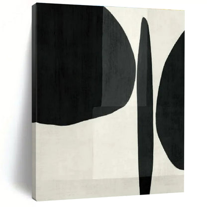 Black & White, Organic Shapes - "Monochrome Forms" - Abstract Ink Painting CT1447