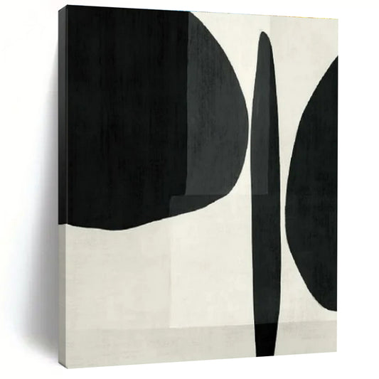 Black & White, Organic Shapes - "Monochrome Forms" - Abstract Ink Painting CT1447