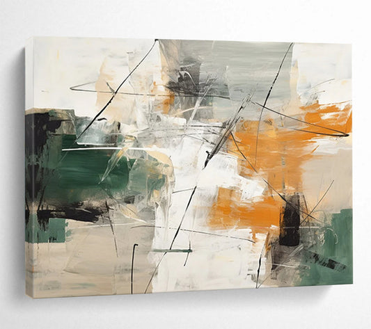 “Vibrant Abstract Interplay” Abstract Painting On Canvas DLZ100