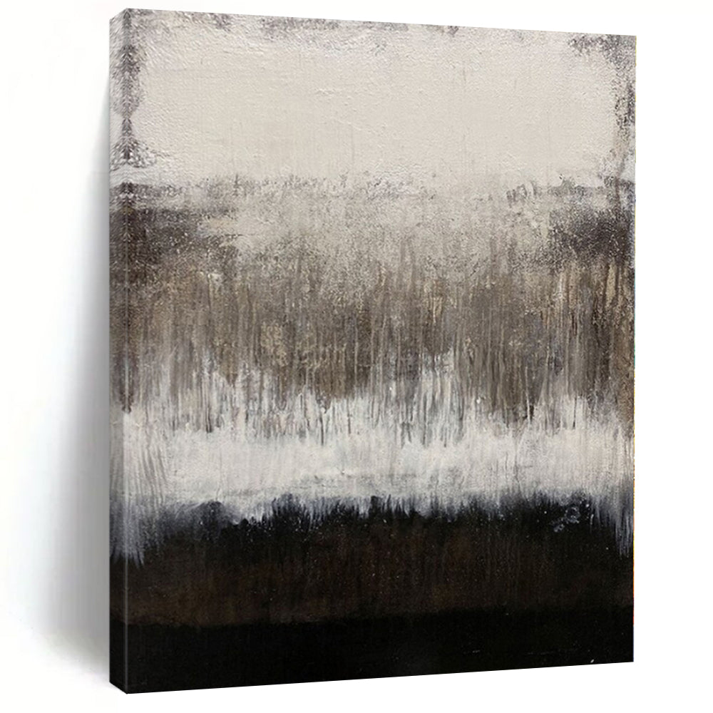 “Neutral Toned Abstract Drips” – Abstract Expressionist Painting CT1137