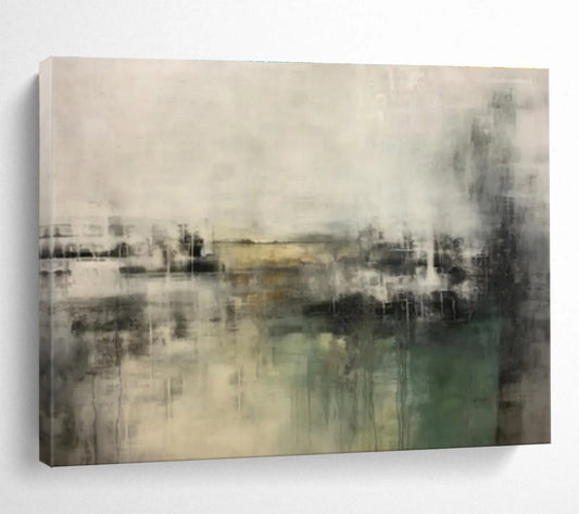 Muted Tones Abstract Landscape Painting On Canvas DKH319