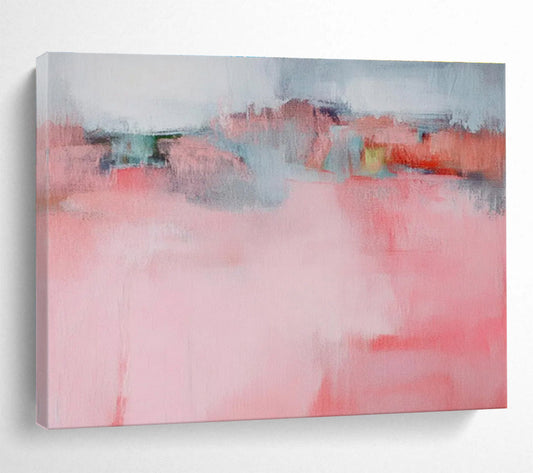 “Subtle Pink Abstract” Abstract Acrylic Painting On Canvas DKH487