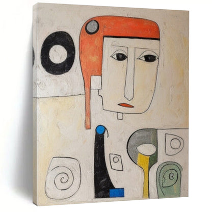 “Colorful Cubist Portrait” - Abstract Cubist - Style Painting On Canvas DTP004