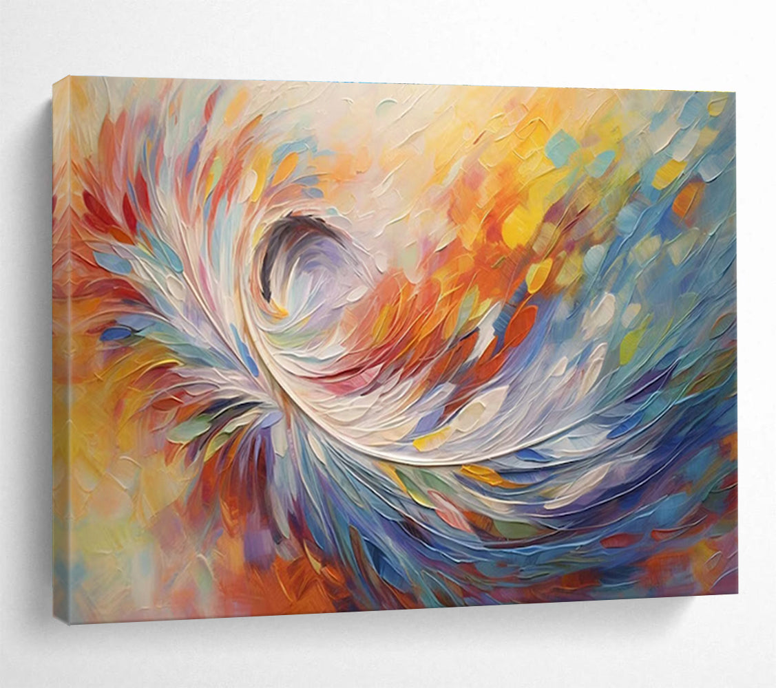 “Color Swirl - Vibrant Multicolor Abstract Painting On Canvas” DKH870