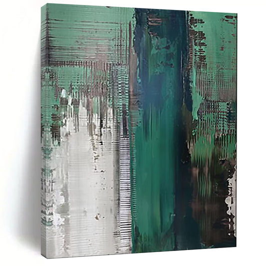 “Teal and Green Abstract” - Modern Abstract Art CT2021