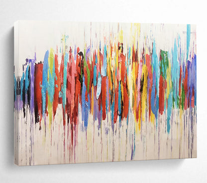 Colorful Dripping Abstract - Abstract Expressionist Painting On Canvas DLZ223