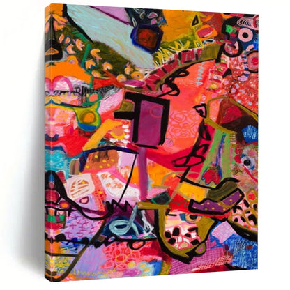 “Intense Colorful Abstract Details” – Abstract Expressionist Painting CT1170