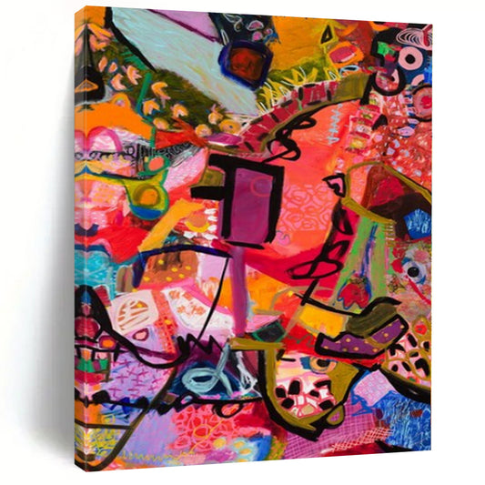 “Intense Colorful Abstract Details” – Abstract Expressionist Painting CT1170