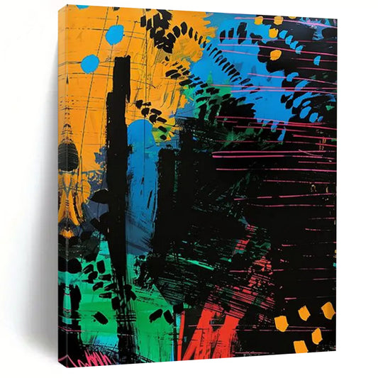 “Colorful Abstract Forest” - Abstract Landscape Painting On Canvas DTP096