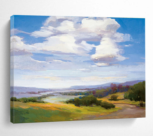 “Vibrant Sky - Land” Impressionist Oil Painting On Canvas DKH434