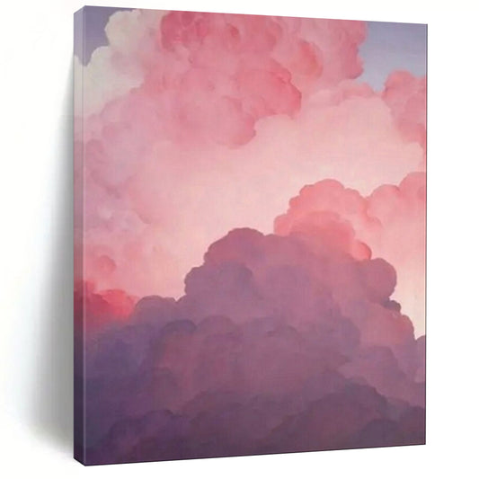 “Pink - Purple Cloud Layers” - Abstract Cloud Landscape Painting CT1981