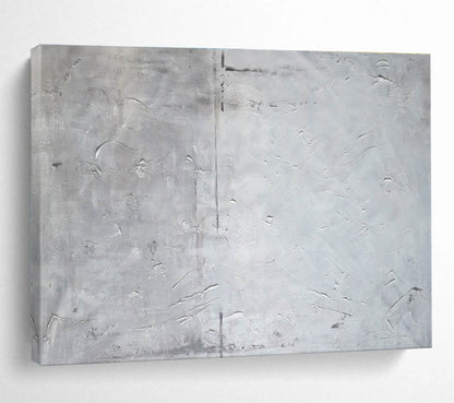 “Minimalist Gray Texture” - Subtle Abstract Painting On Canvas DKH848