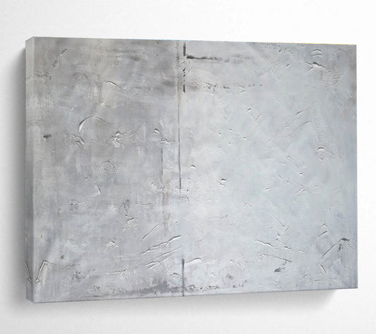 “Minimalist Gray Texture” - Subtle Abstract Painting On Canvas DKH848