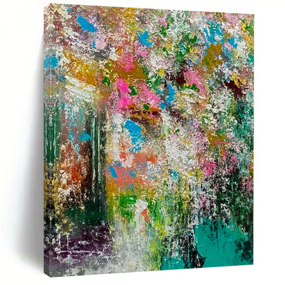 Colorful Floral Explosion - Abstract Expressionist Painting CT1226