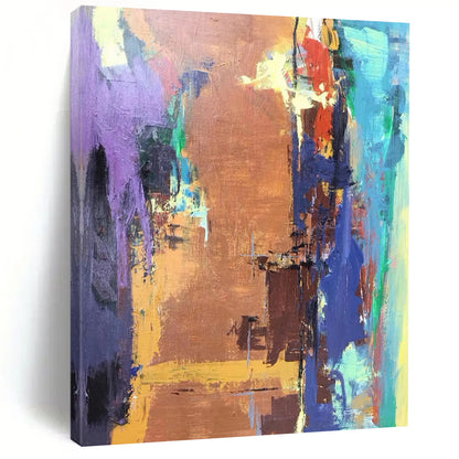 “Vibrant Abstract Cityscape” - Expressionist Urban Painting On Canvas DTP036