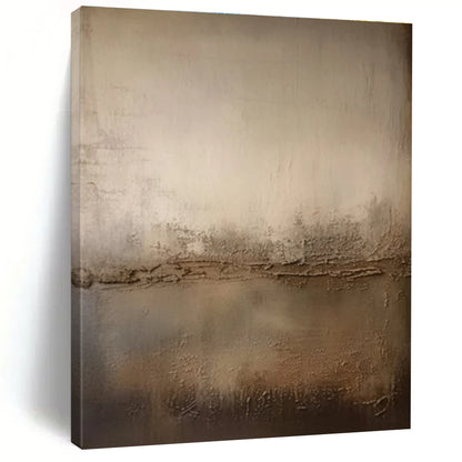 Beige & Brown Textured Gradient - "Earth’s Horizon" - Textured Abstract Painting CT1467
