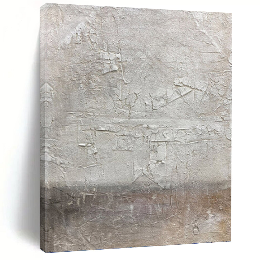 Textured Gray Abstract - Abstract Painting On Canvas DKH1491
