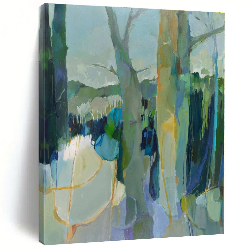 Colorful Forest Path - Abstract Landscape Acrylic On Canvas CT1307