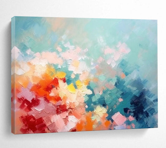 “Pastel Color Palette Abstract” Abstract Painting On Canvas DLZ058