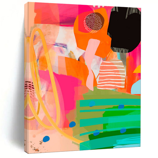 “Colorful Abstract Shapes” - Lively Abstract Art CT2010