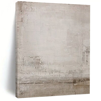 “Light Gray & Brown Textured Simplicity” – Abstract Minimalist Art CT0979