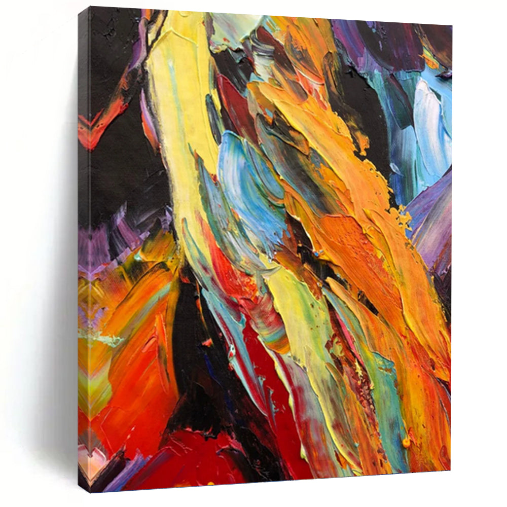 Vibrant Horse in Bold Colors - Impasto Animal Painting On Canvas DKH1281