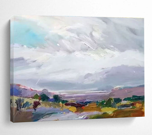 “Colorful Landscape Impression” Impressionist Oil Painting On Canvas DKH442