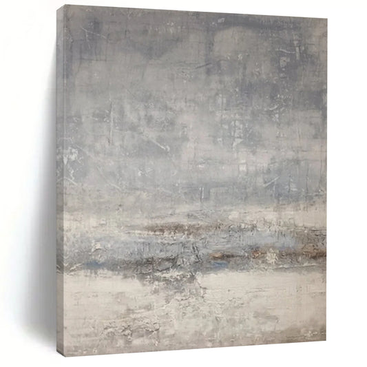 “Gray Textured Abstraction” - Minimalist Abstract Painting On Canvas DTP058