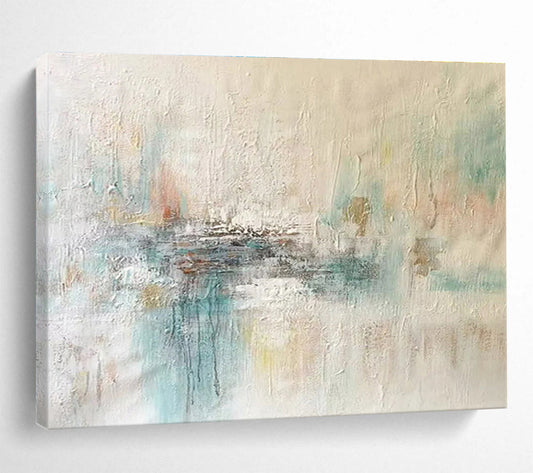 Soft Pastel Abstract Landscape Painting On Canvas DKH290