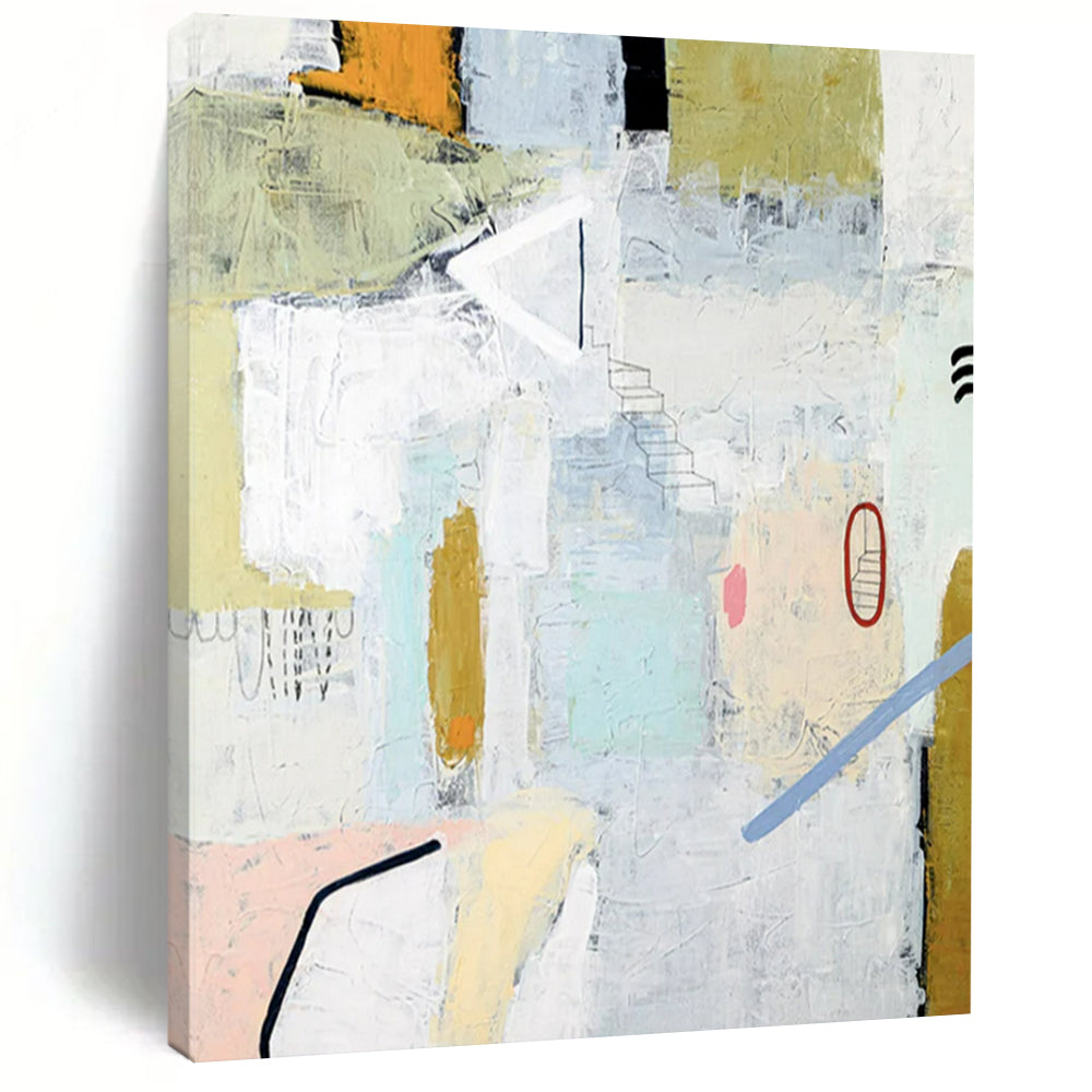 “Neutral Tones Abstract - Muted Hues and Subtle Details” Painting On Canvas CT2390