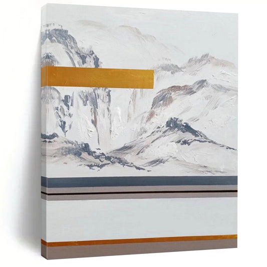“Minimalist Mountainscape” - Minimalist Landscape Painting On Canvas DTP045