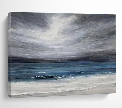 Stormy Sea and Sky Dramatic Painting On Canvas DKH215