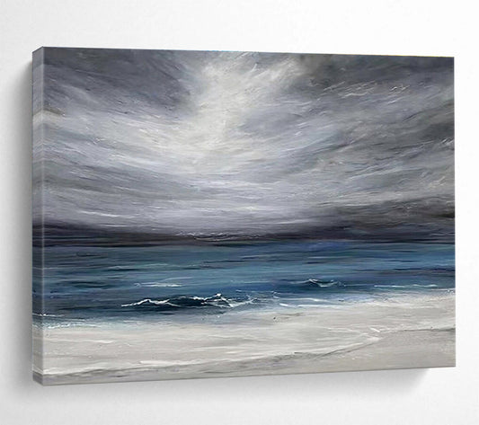 Stormy Sea and Sky Dramatic Painting On Canvas DKH215