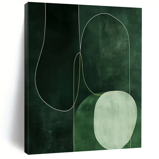 “Green - Toned Abstract” ，Abstract Minimalist Acrylic Art CT0937