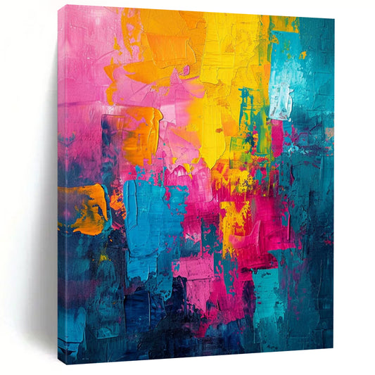“Vibrant Color - Blocked Carnival” – Abstract Expressionist Painting CT1014