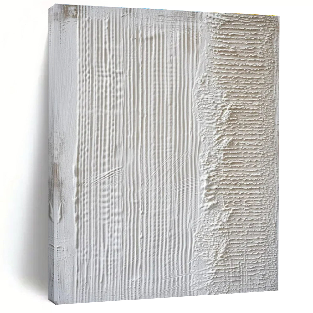 White Textured Lines & Patterns - "Tactile Whites" - 3D Textured Painting CT1483