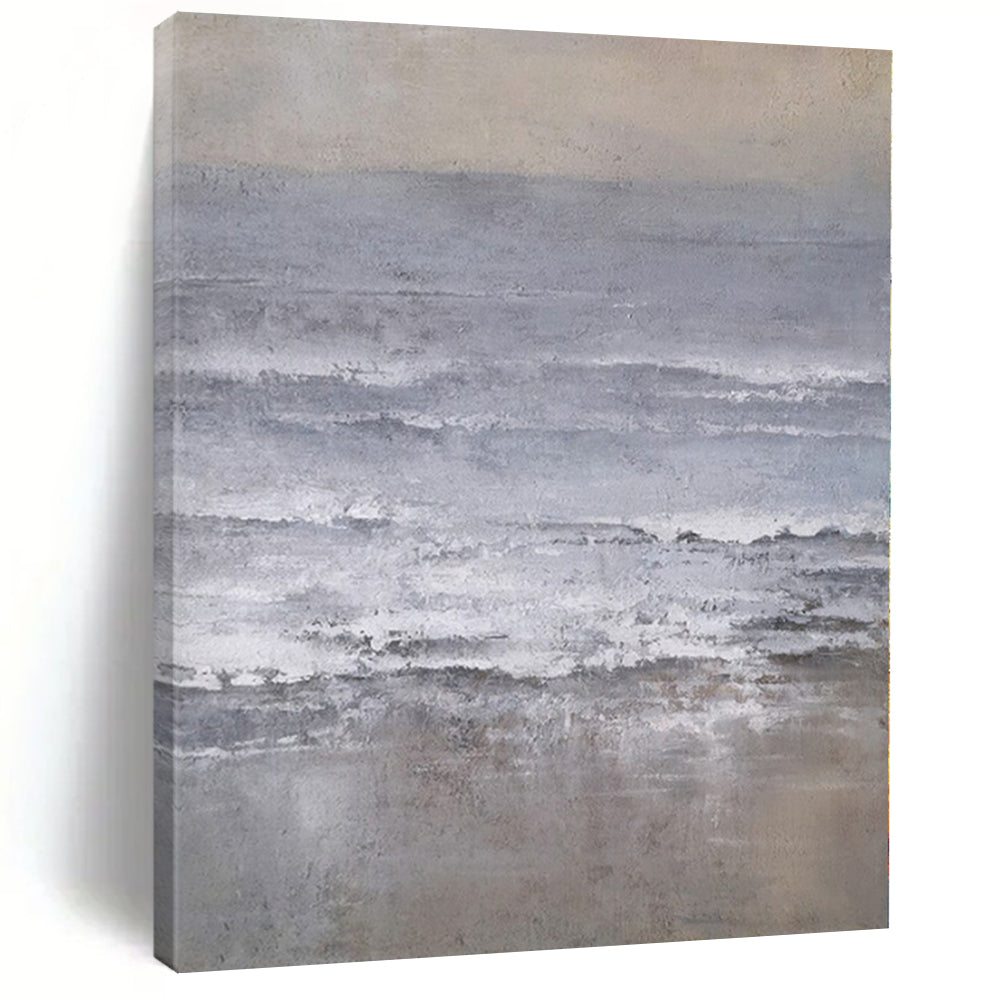 “Gray - White Abstract Seascapes” – Abstract Landscape Painting CT1161