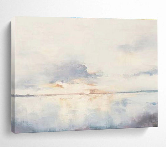 “Soft Sunset Abstract” Abstract Landscape Painting On Canvas DKH415